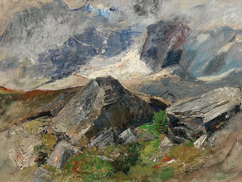 1850-Marie Egner - Un ghiacciaio nel massiccio del Glockner